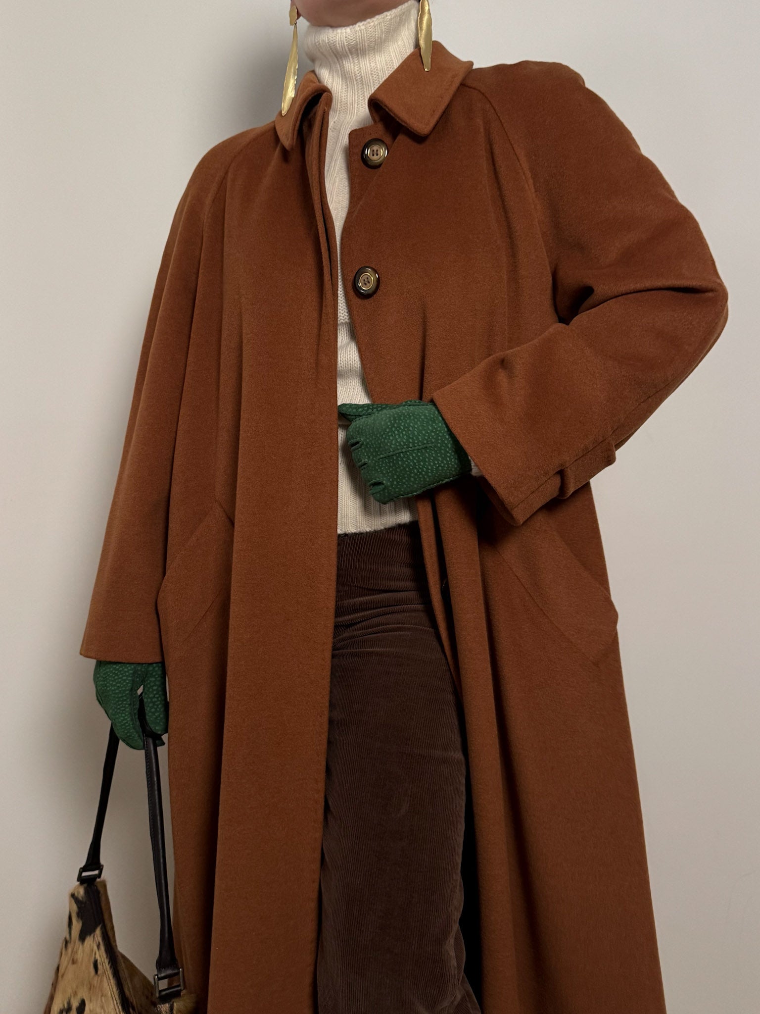 Pure wool rust coat