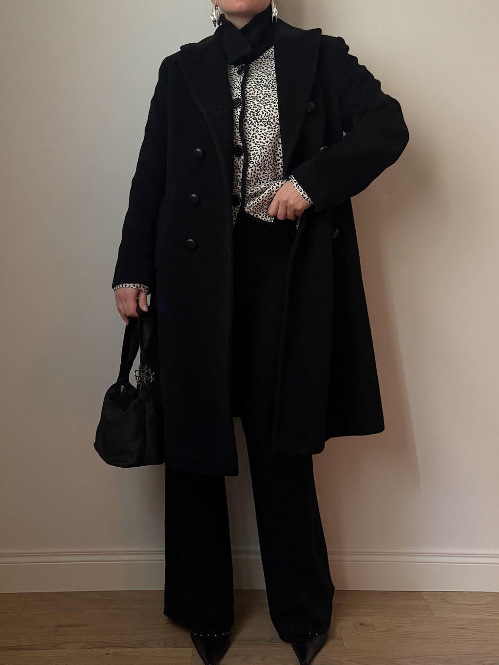 Cinzia Rocca pure wool black coat