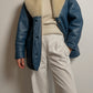 Vintage blue Shearling coat