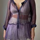 Seventy pure silk purple blouse