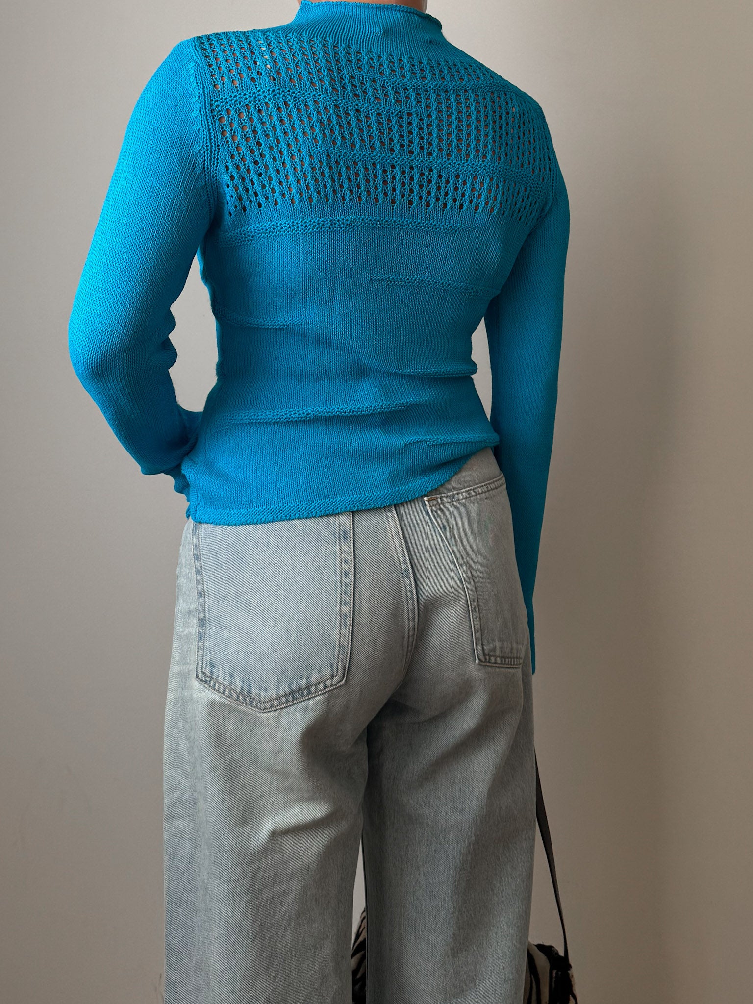 Rayon viscose blue top