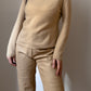 Pure cashmere beige turtleneck