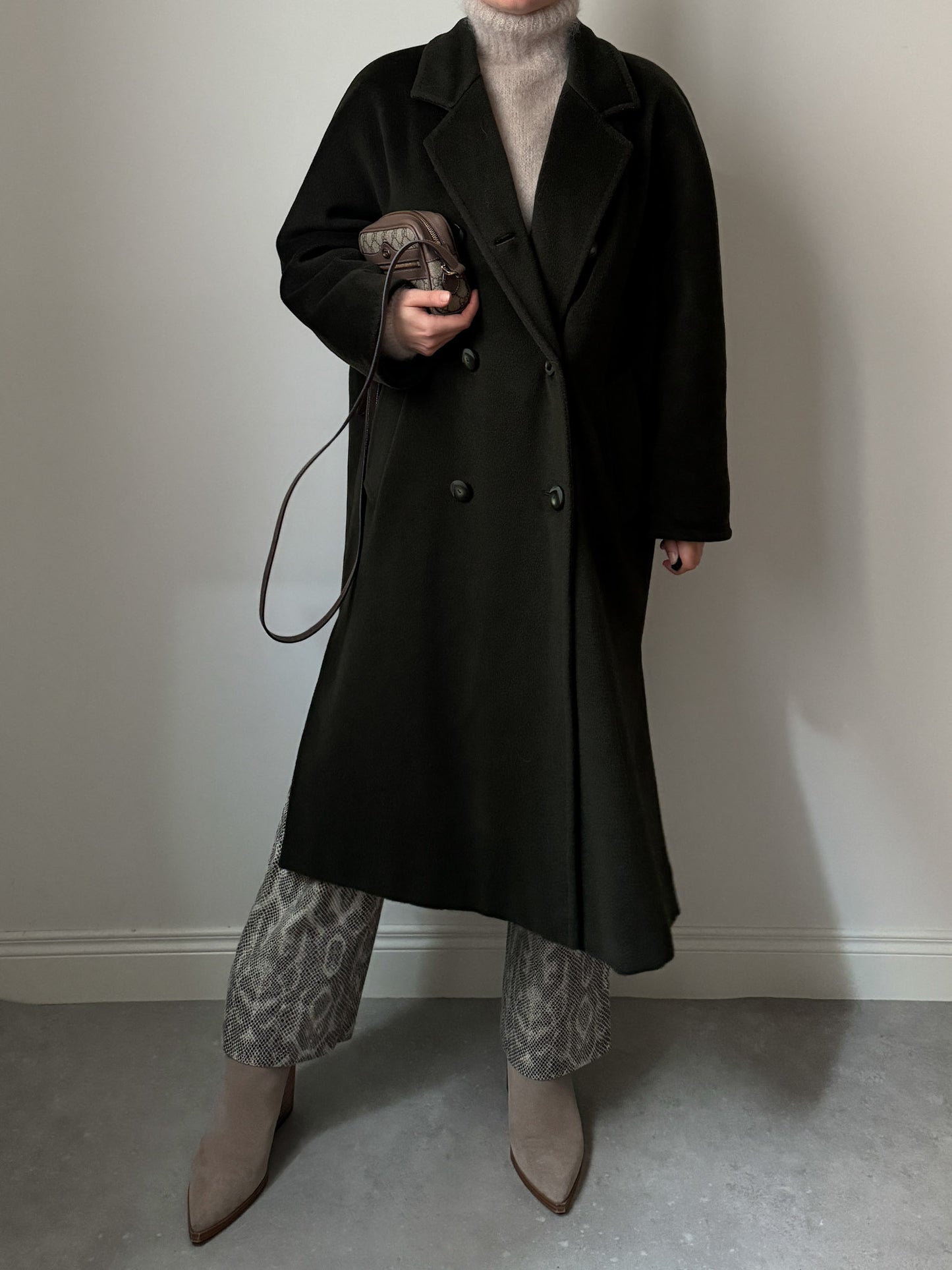 Marina Rinaldi pure wool green coat