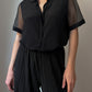 Silk blend black shirt