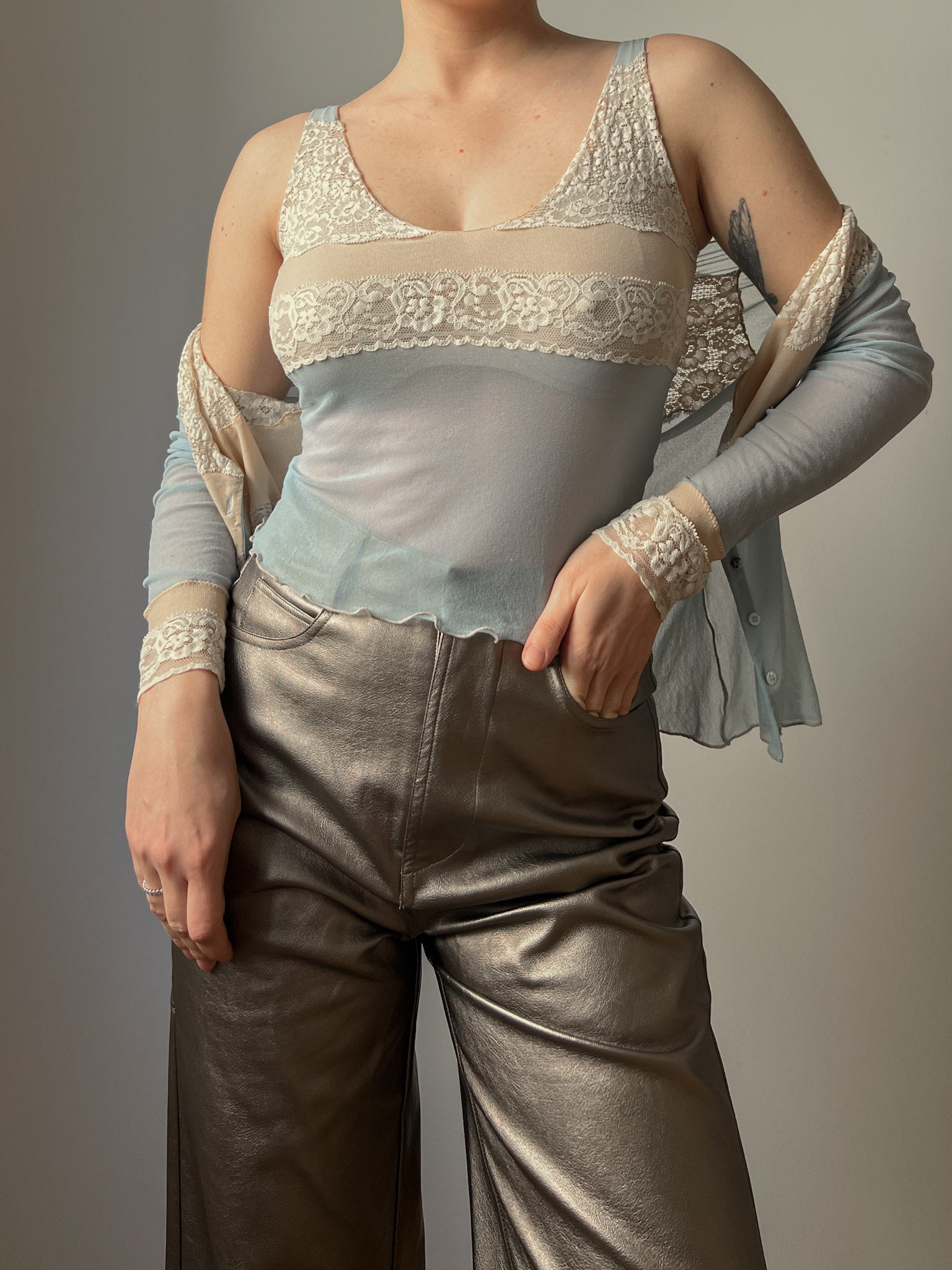Blumarine sheer romantic set