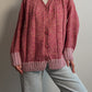 Pure wool embroidered pink cardigan