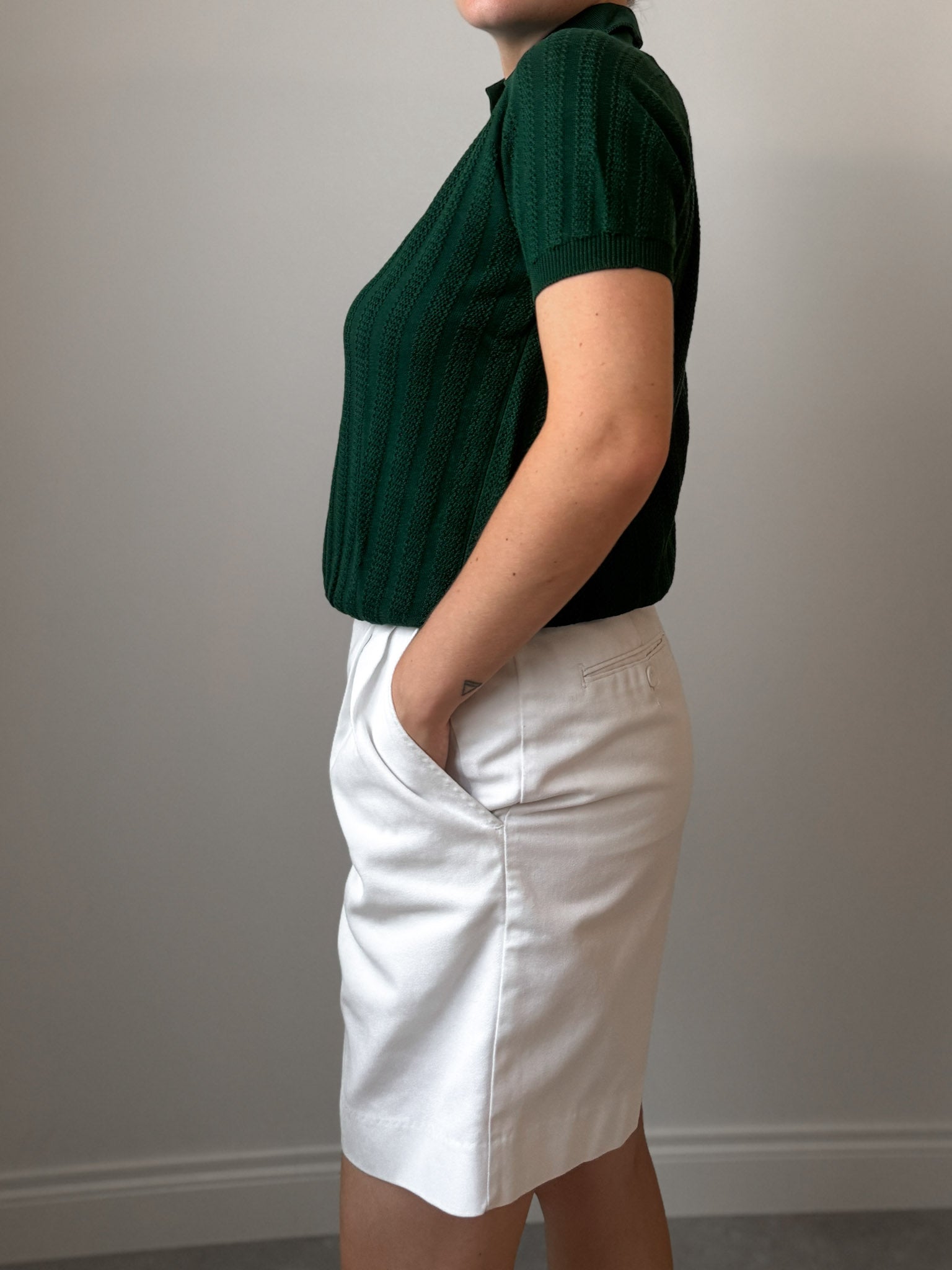 Pure cotton green polo