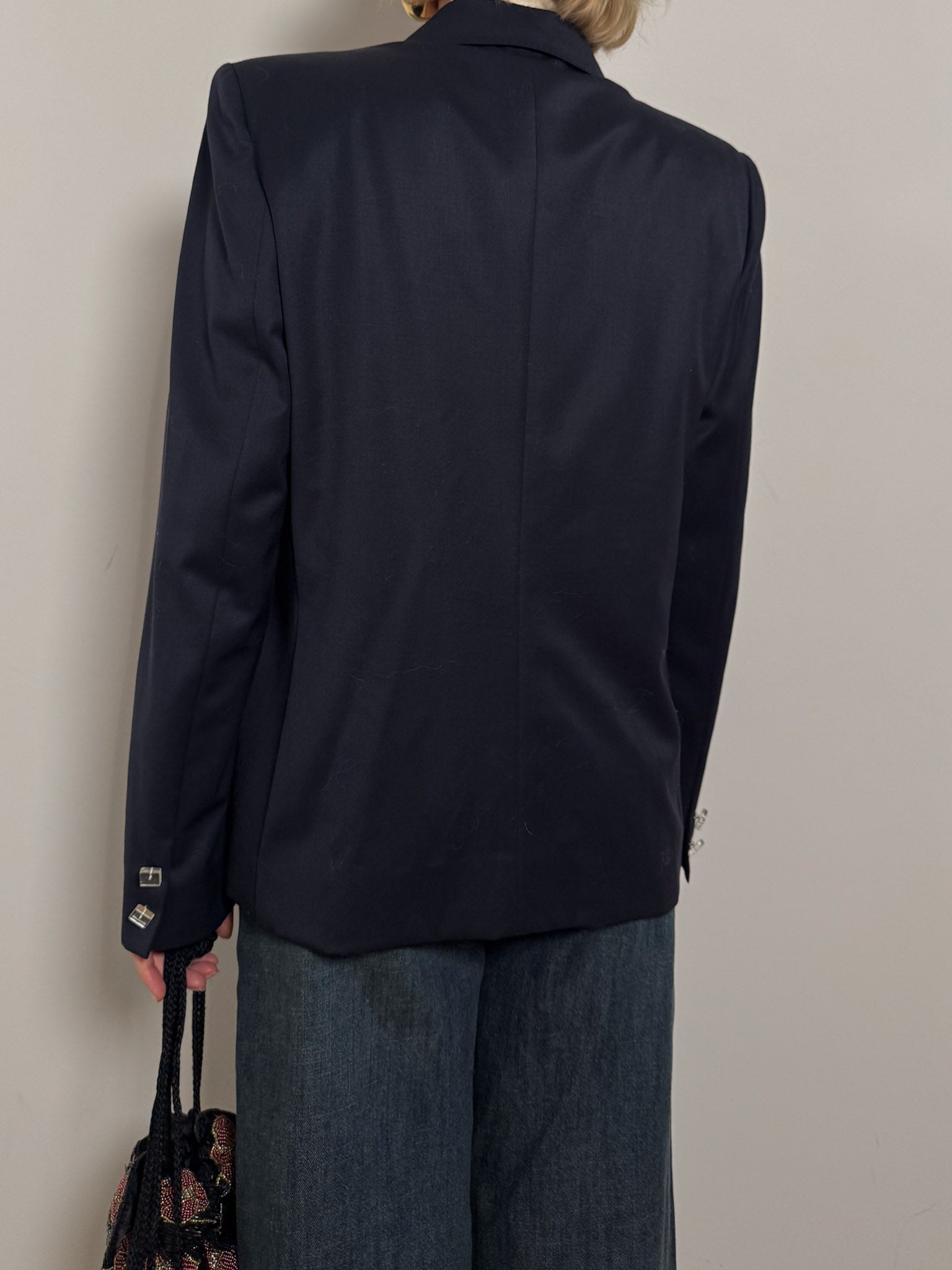 Piacenza wool blue blazer