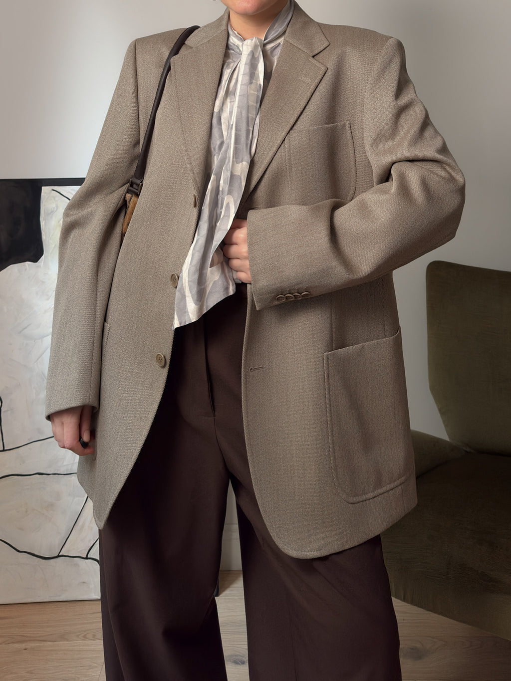 Pure wool sand blazer