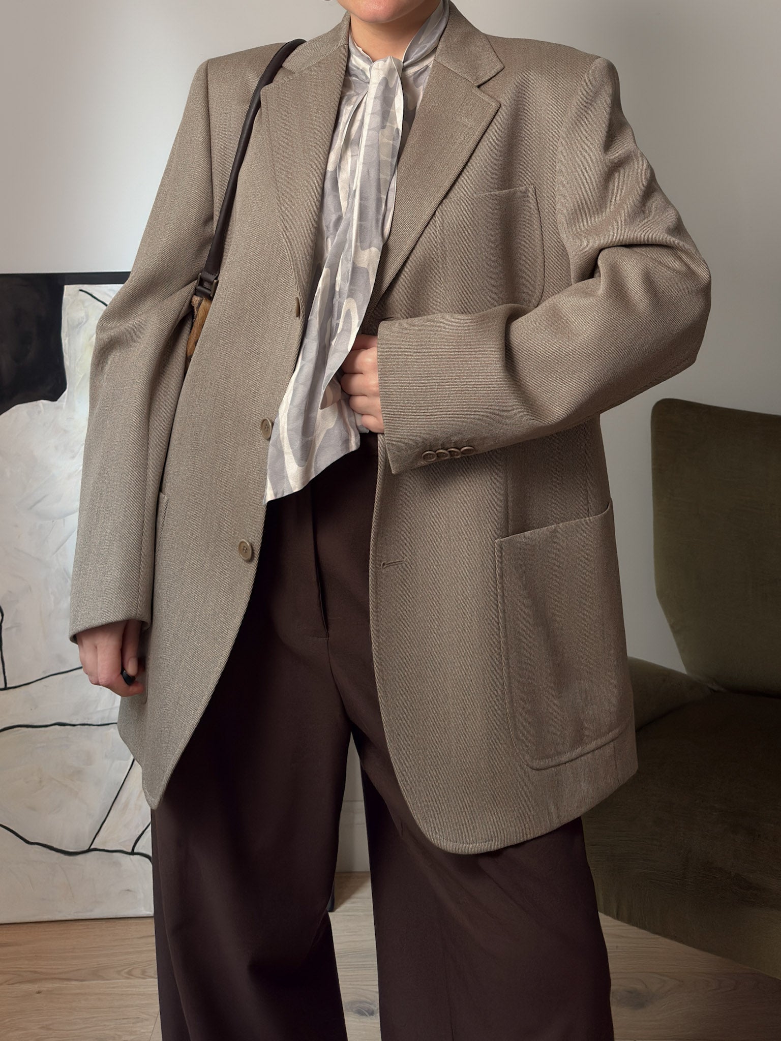 Pure wool sand blazer