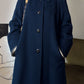 Pure virgin wool blue cobalt coat