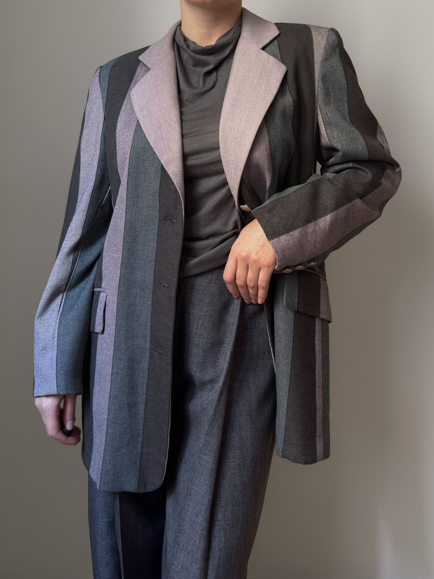 Tailored striped blazer
