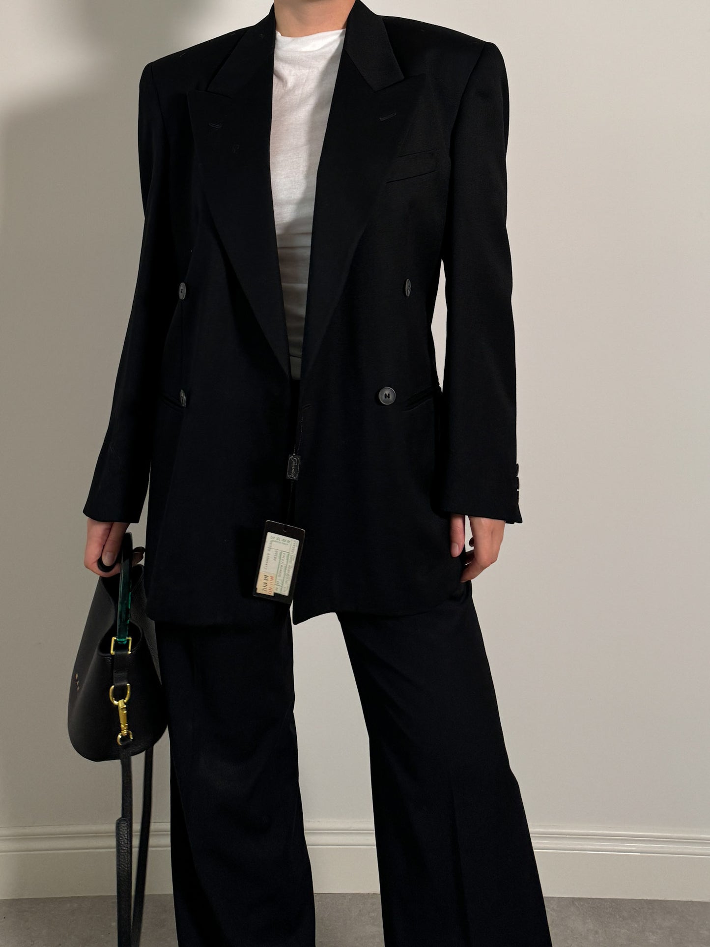 Pure wool black doublebreast blazer