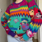 Pure wool embroidered pull