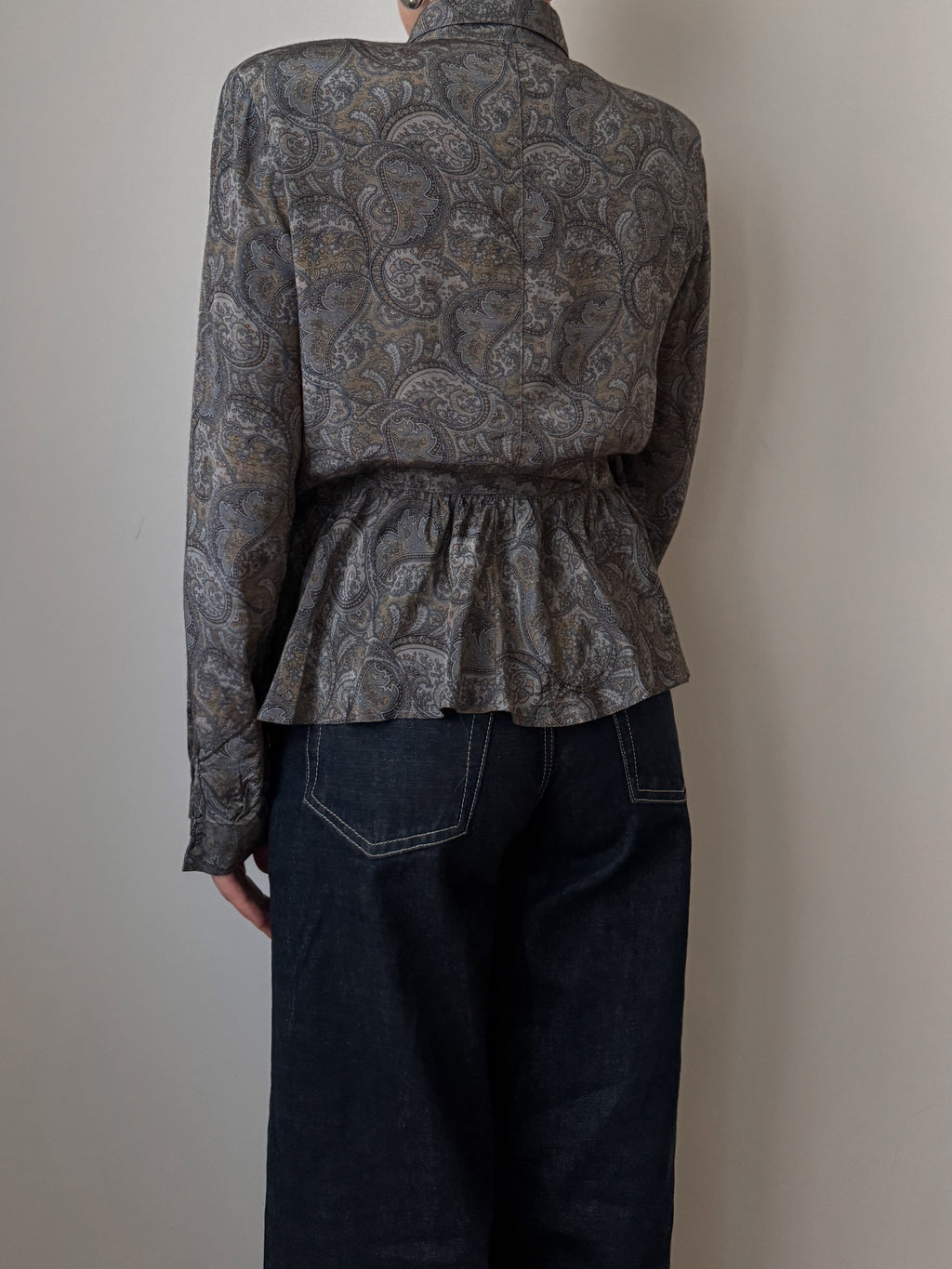Pure viscose grey blouse