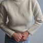 Pure wool ivory turtleneck