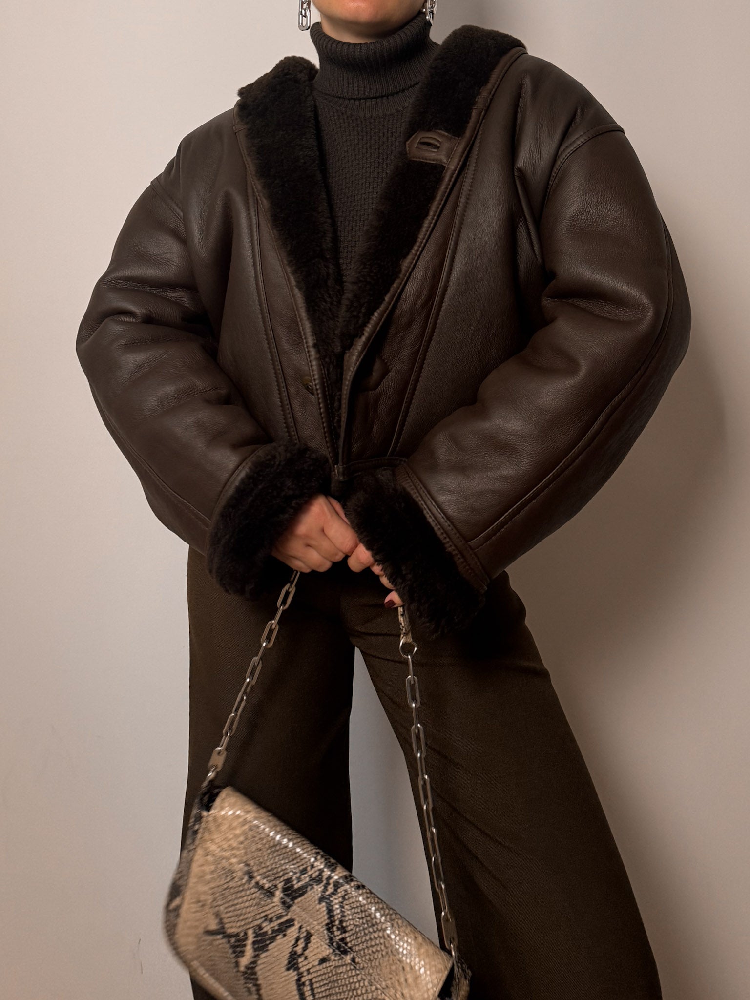 Original shearling chocolate jacket