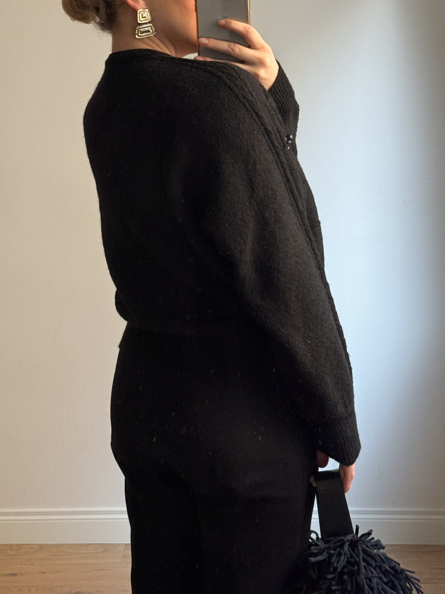 Alpaca black cardigan