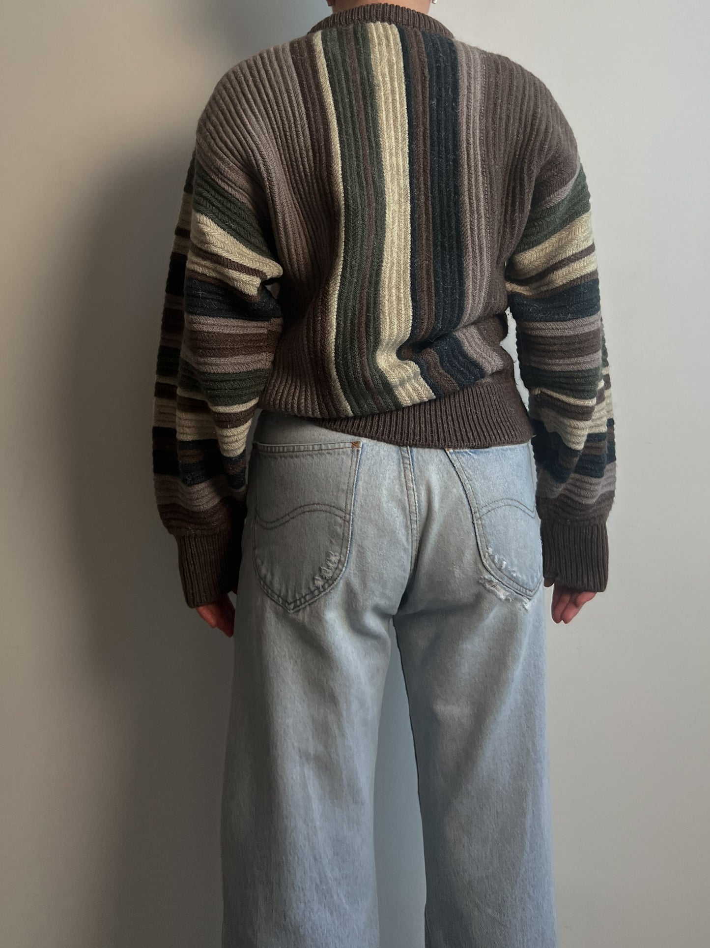 Pure wool striped pull