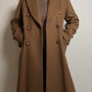 Tailored pure wool camel coat