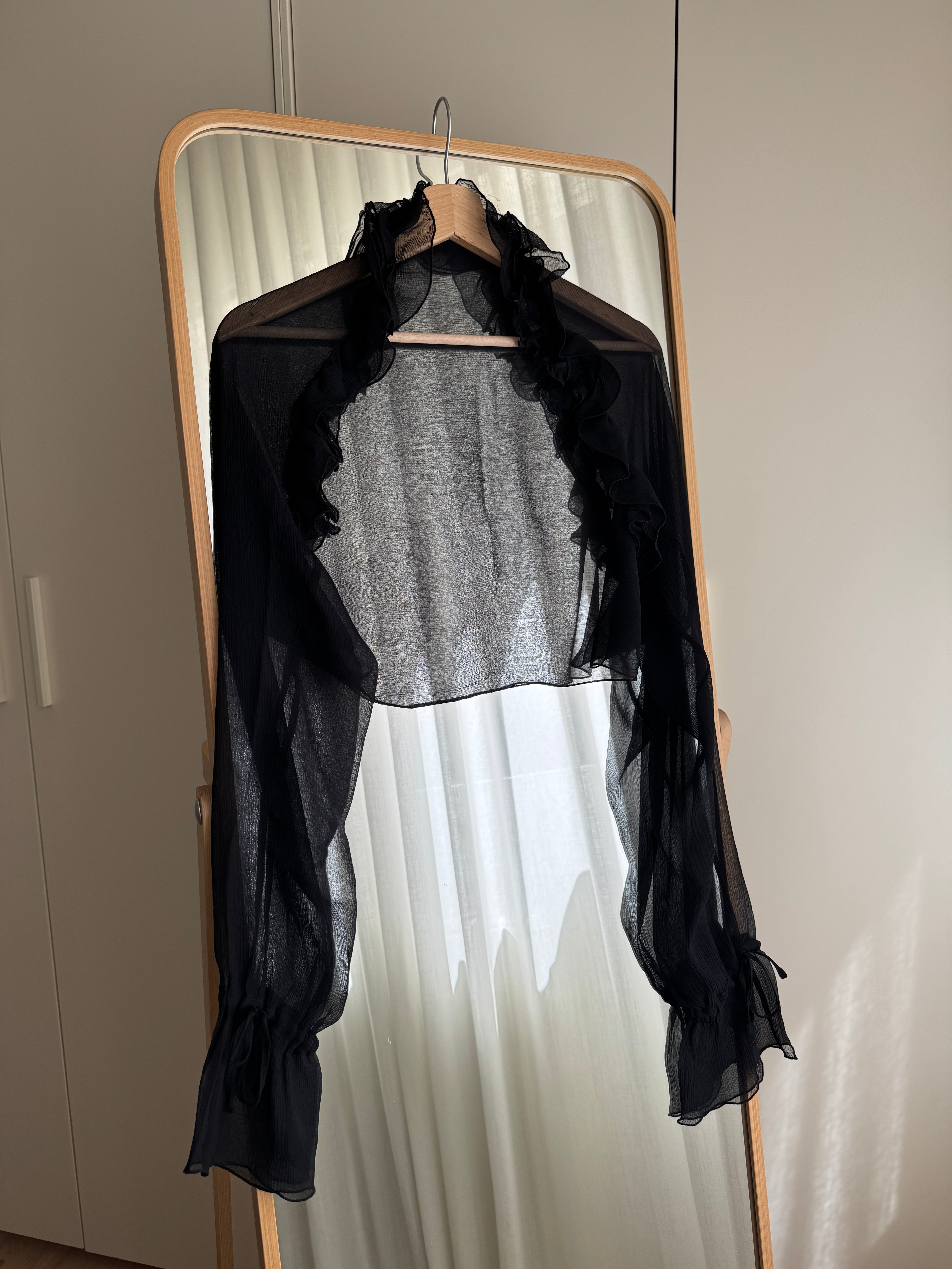 Bolero in pura seta nero