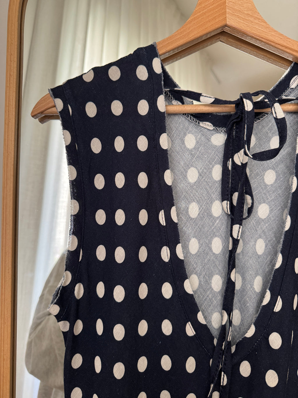 PRE ORDER - Abito pois in lino e viscosa (Blu e avorio)