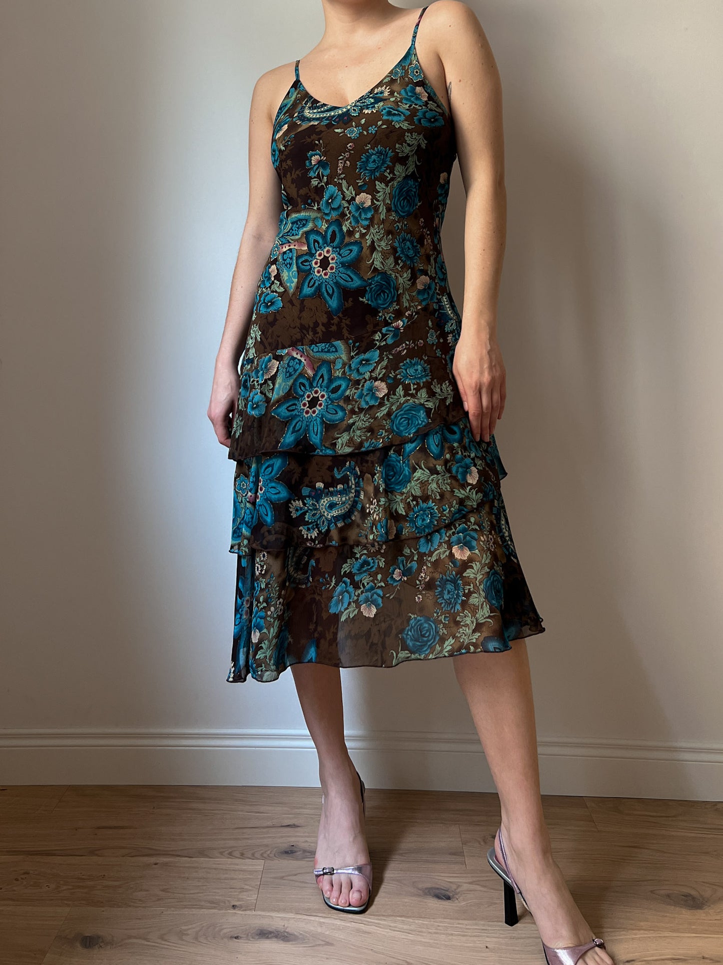 Pure viscose floral dress