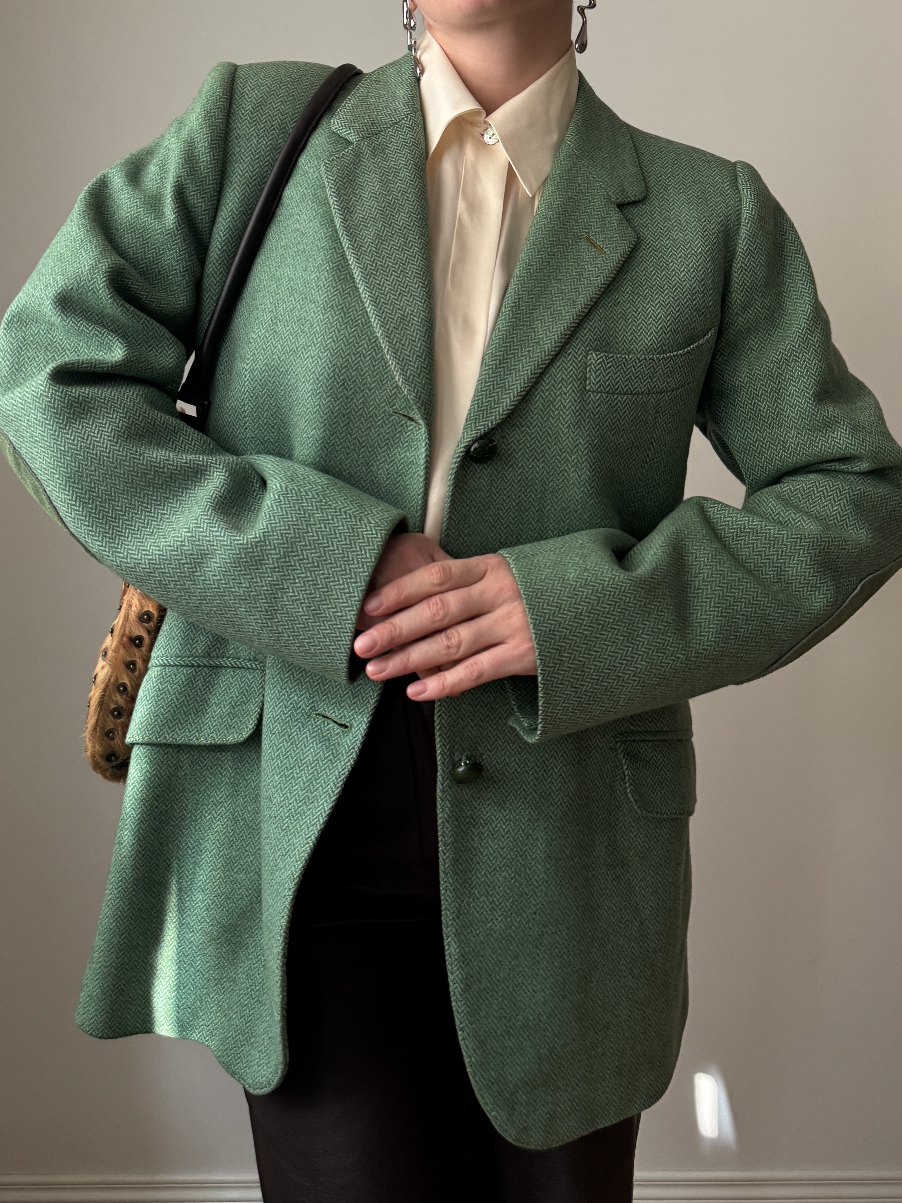Pure wool green blazer
