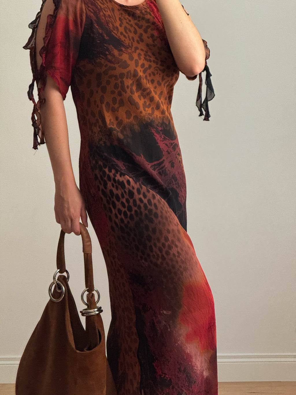 Pure viscose animalier dress