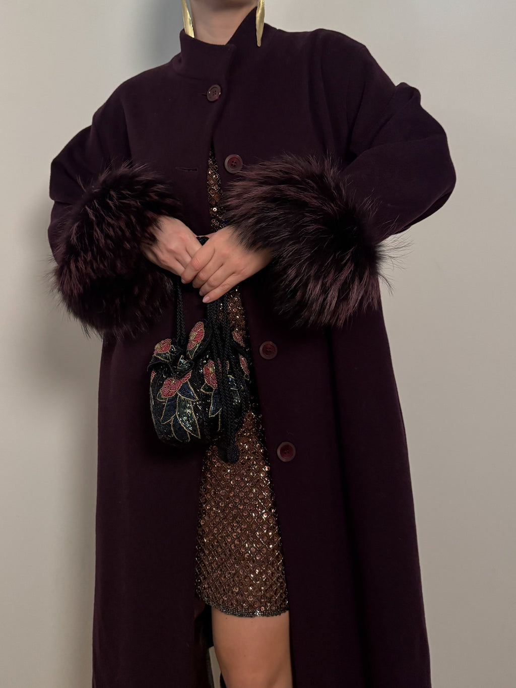 Luisa Spagnoli plum coat