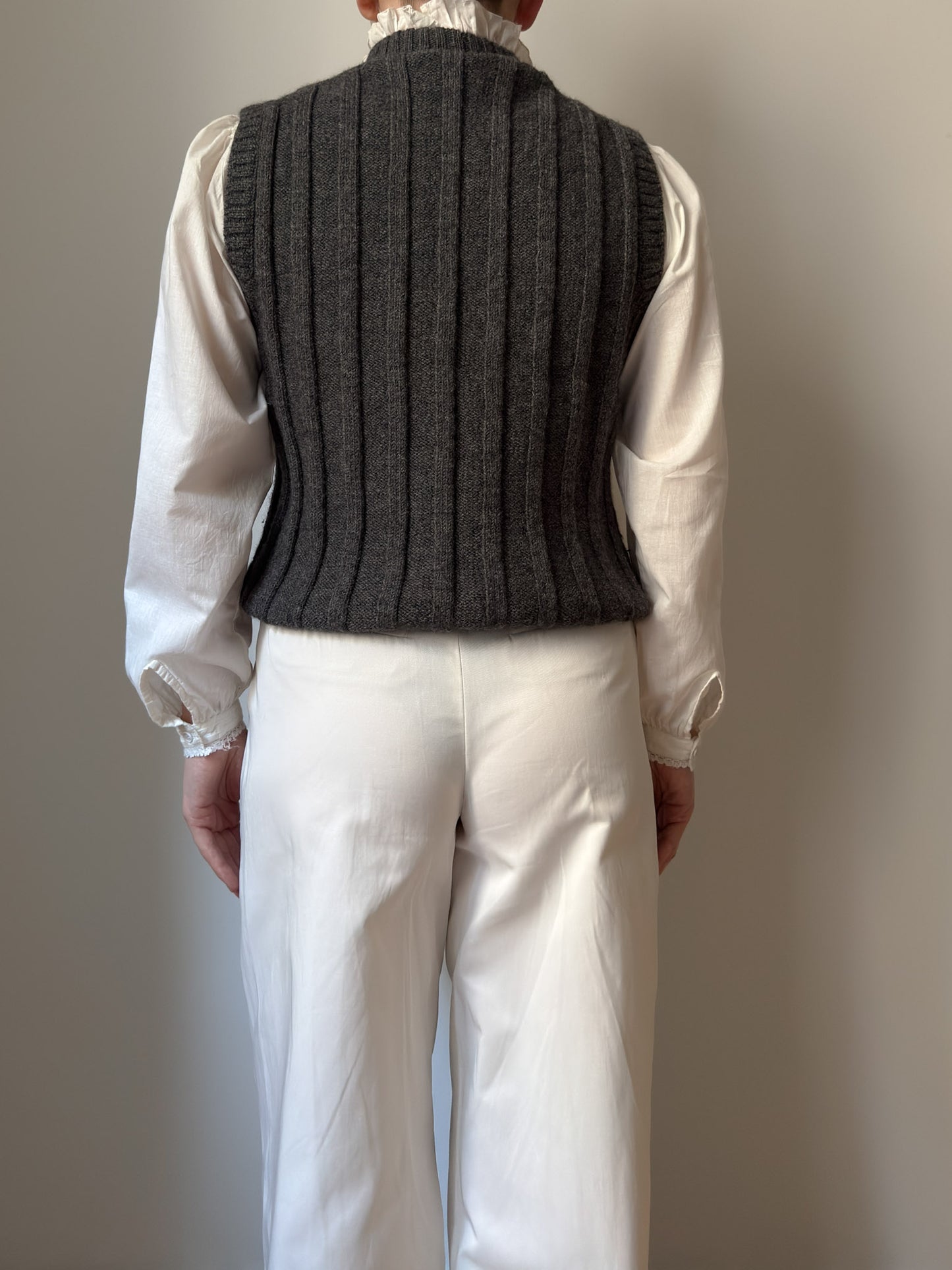 Pure wool grey vest