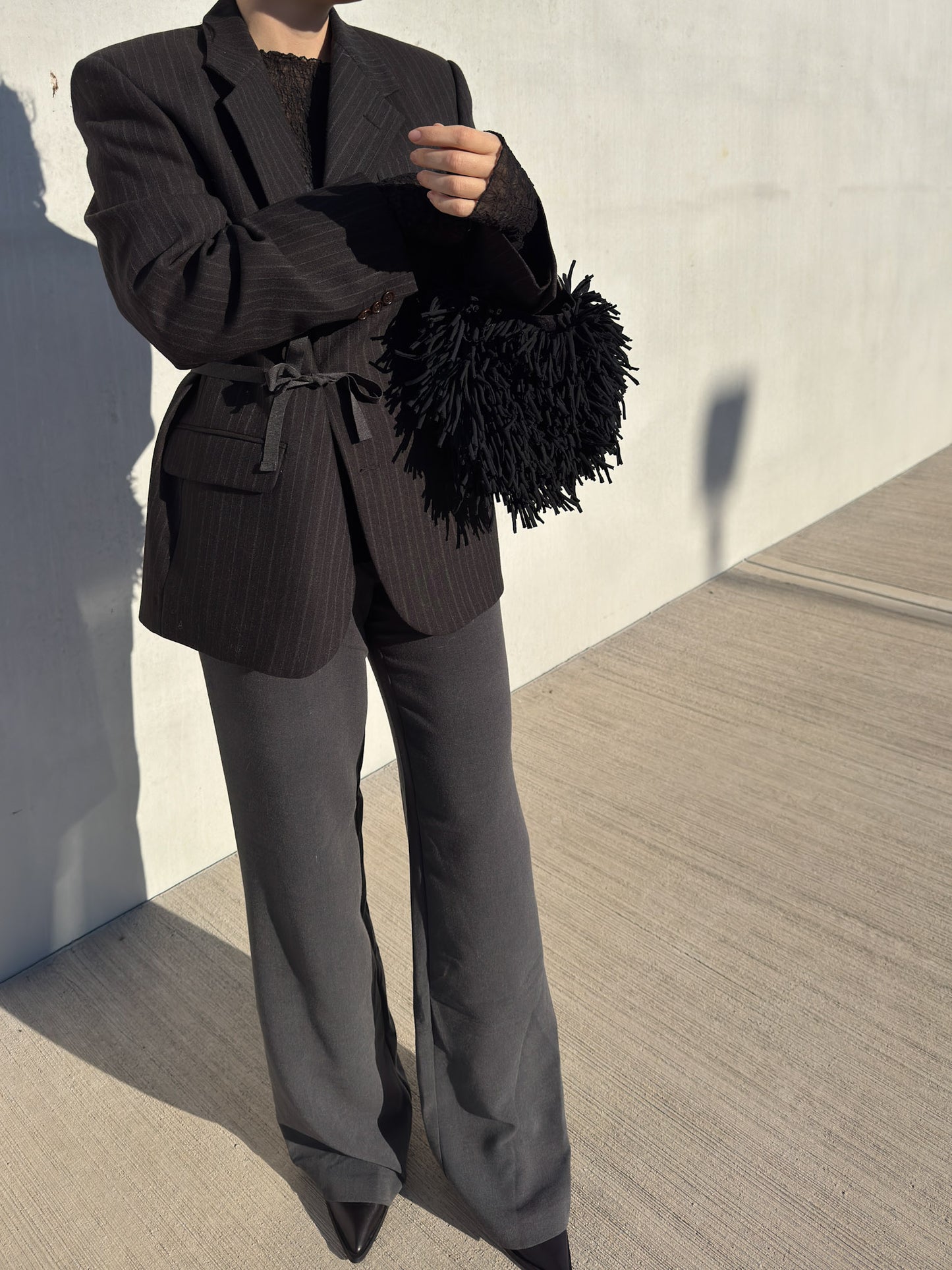 Brando grey pinstriped wool (Vittorio Lorini)