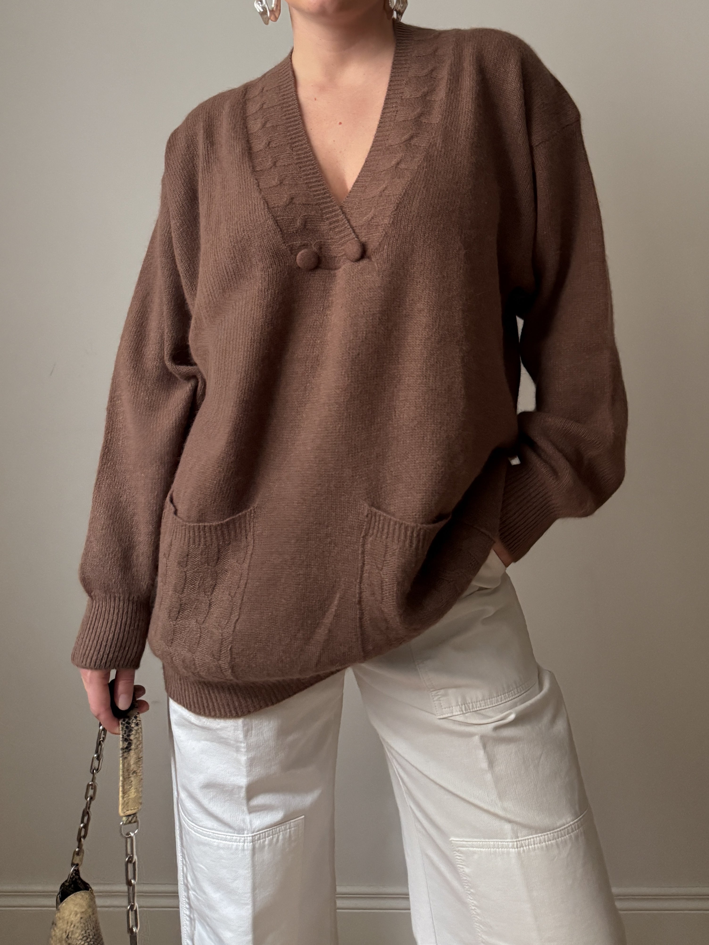 Wool and angora biscuit pull