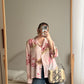 Viscose pink animalier shirt