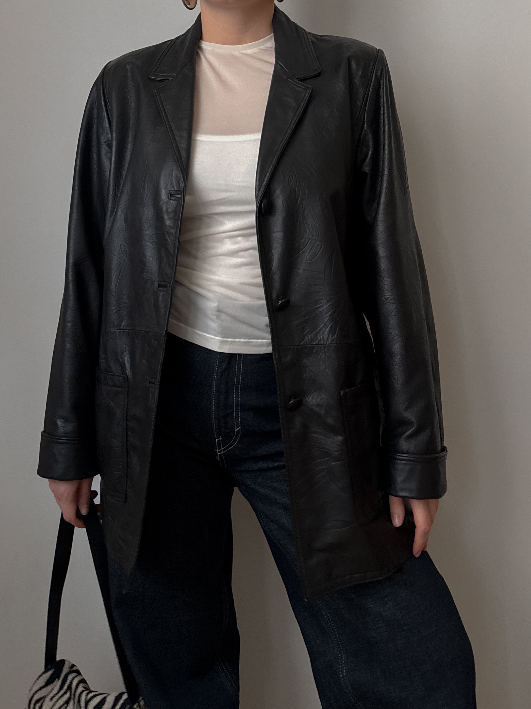 Real leather black jacket