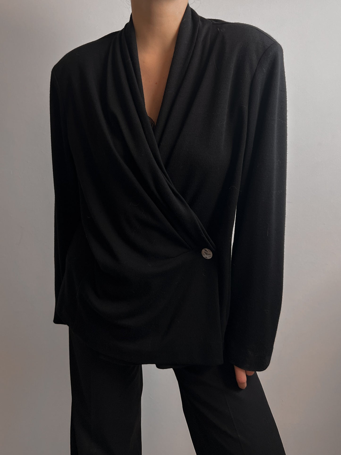 Marina Rinaldi wool black cardigan