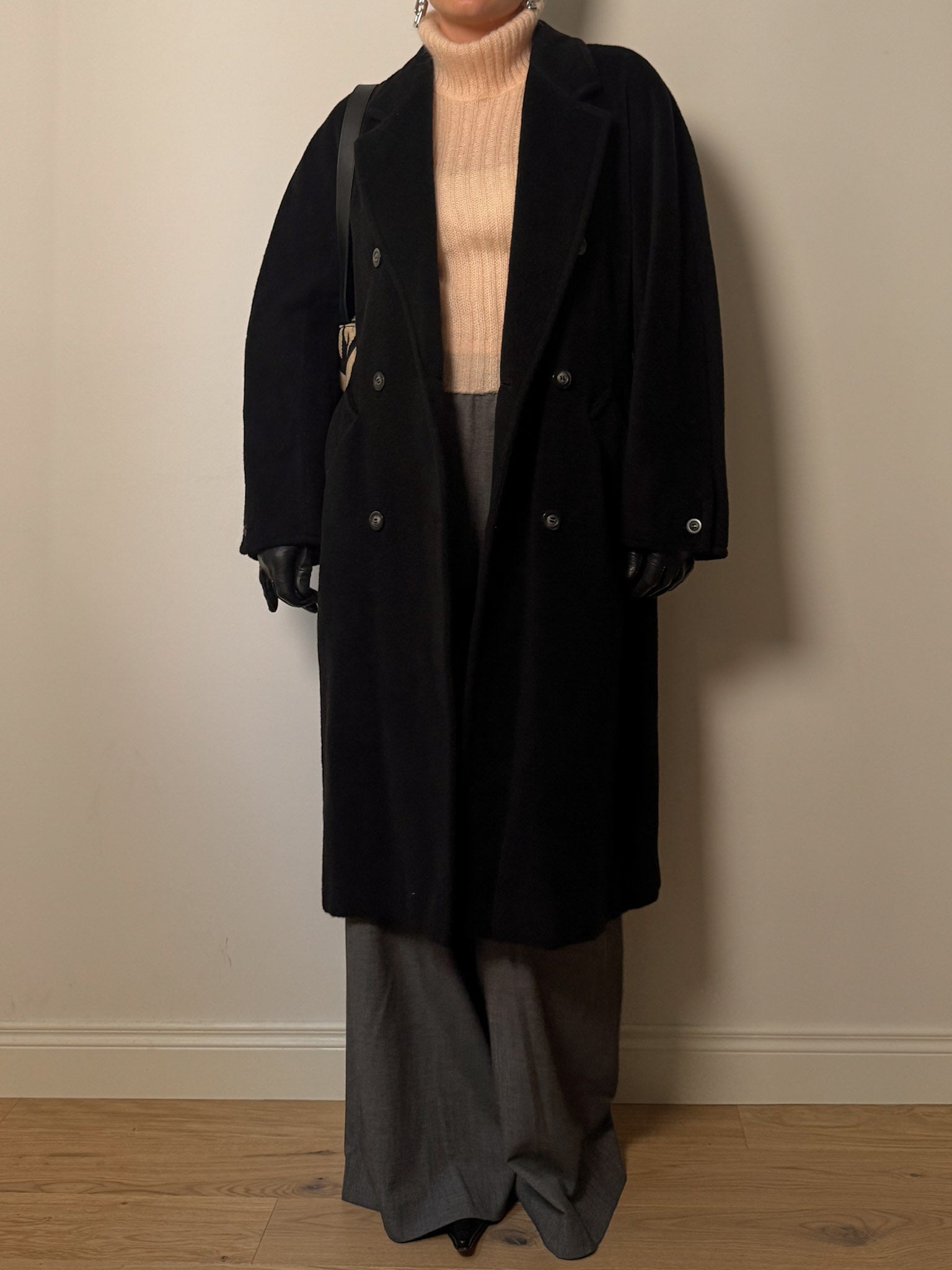 Max Mara 101801 black coat
