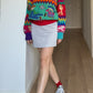 Pure wool embroidered pull