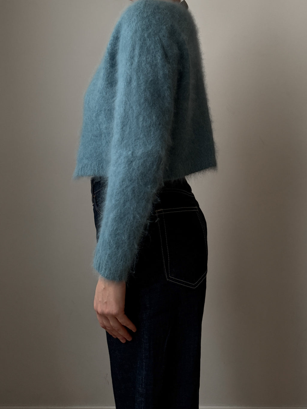 Angora sky cropped pull