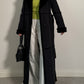 Made in Italy fake fur black long coat