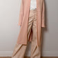 Pure wool pink long cardigan