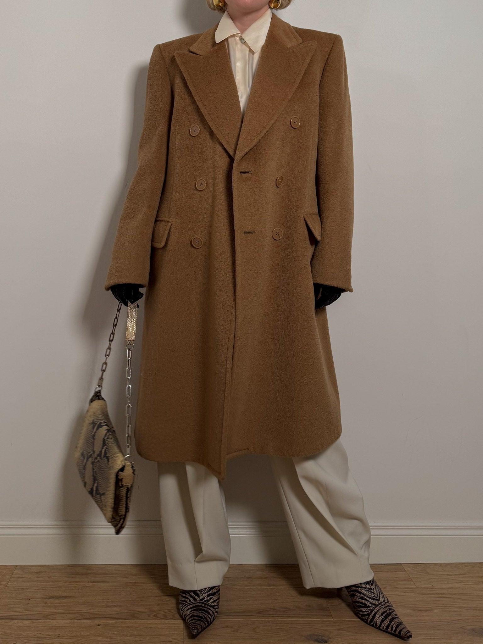 Pure wool camel coat
