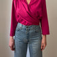 Pure silk cyclamen blouse