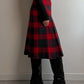 Pure wool pleated tartan skirt