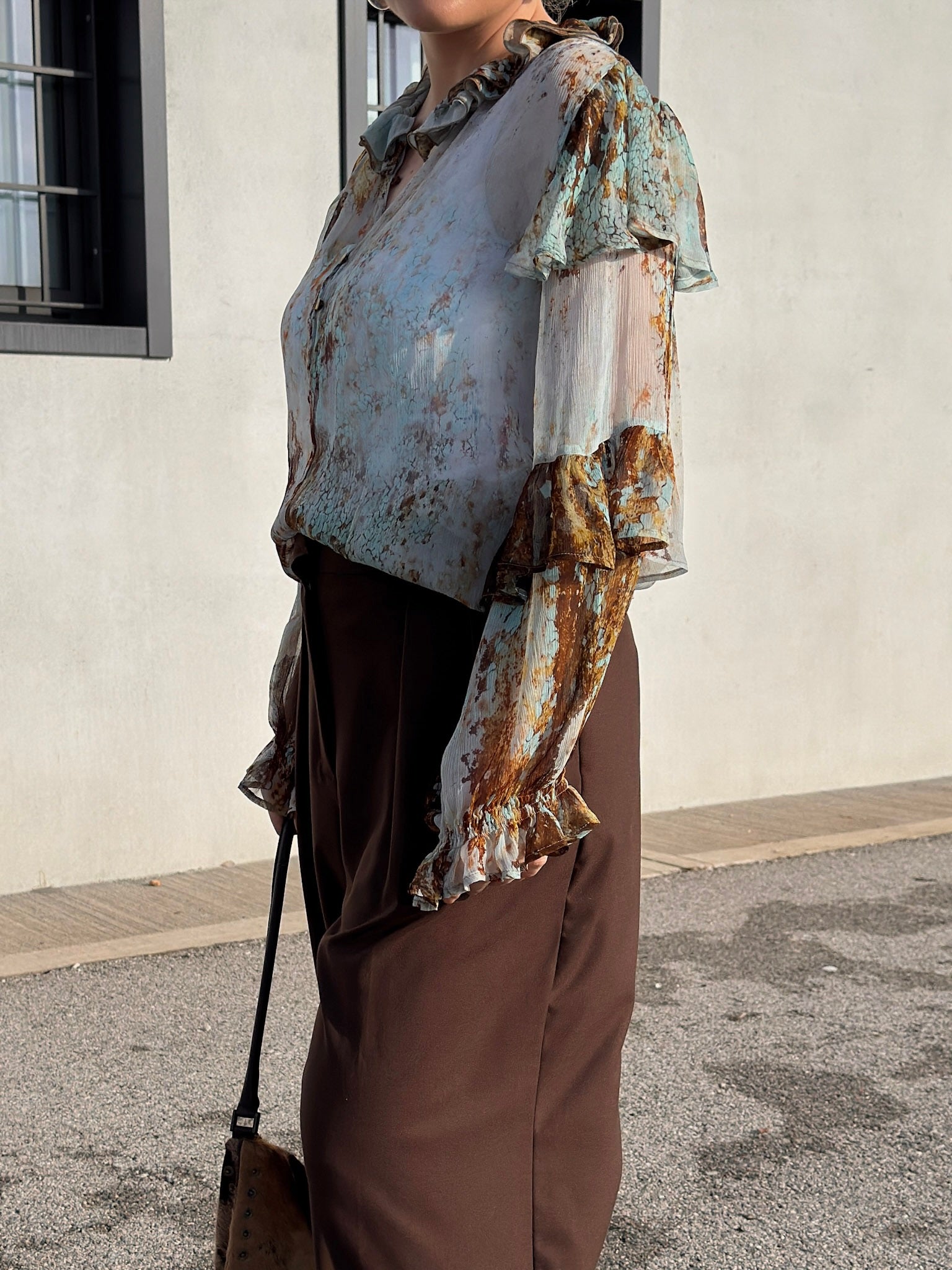 Pure viscose romantic blouse