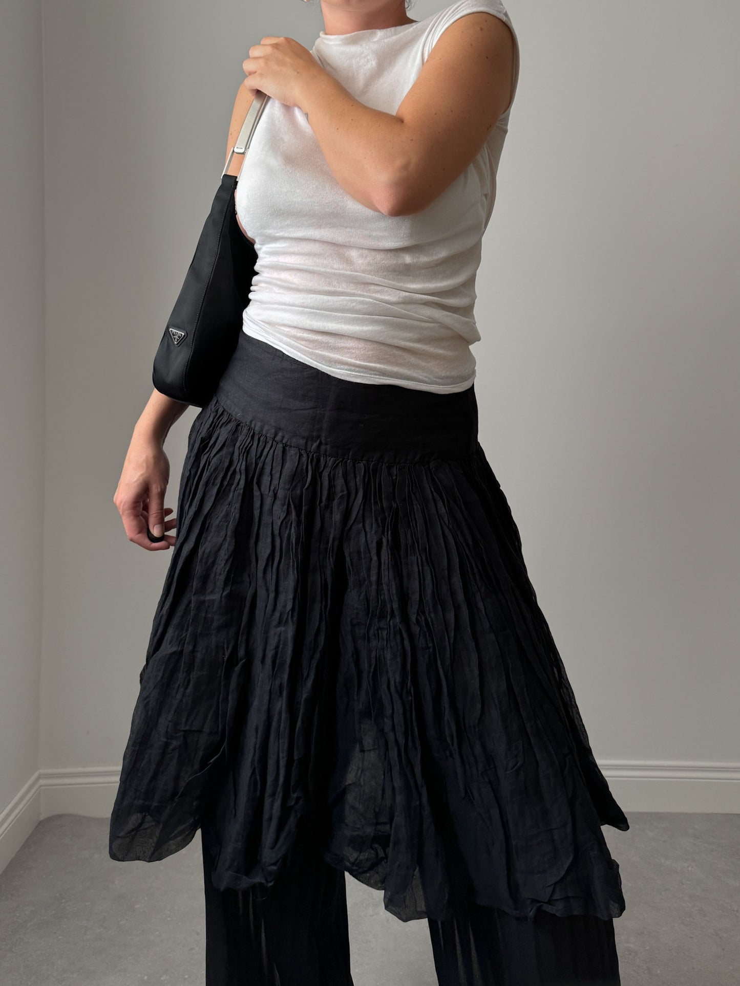 Pure cotton black skirt