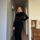 Pure wool black long skirt