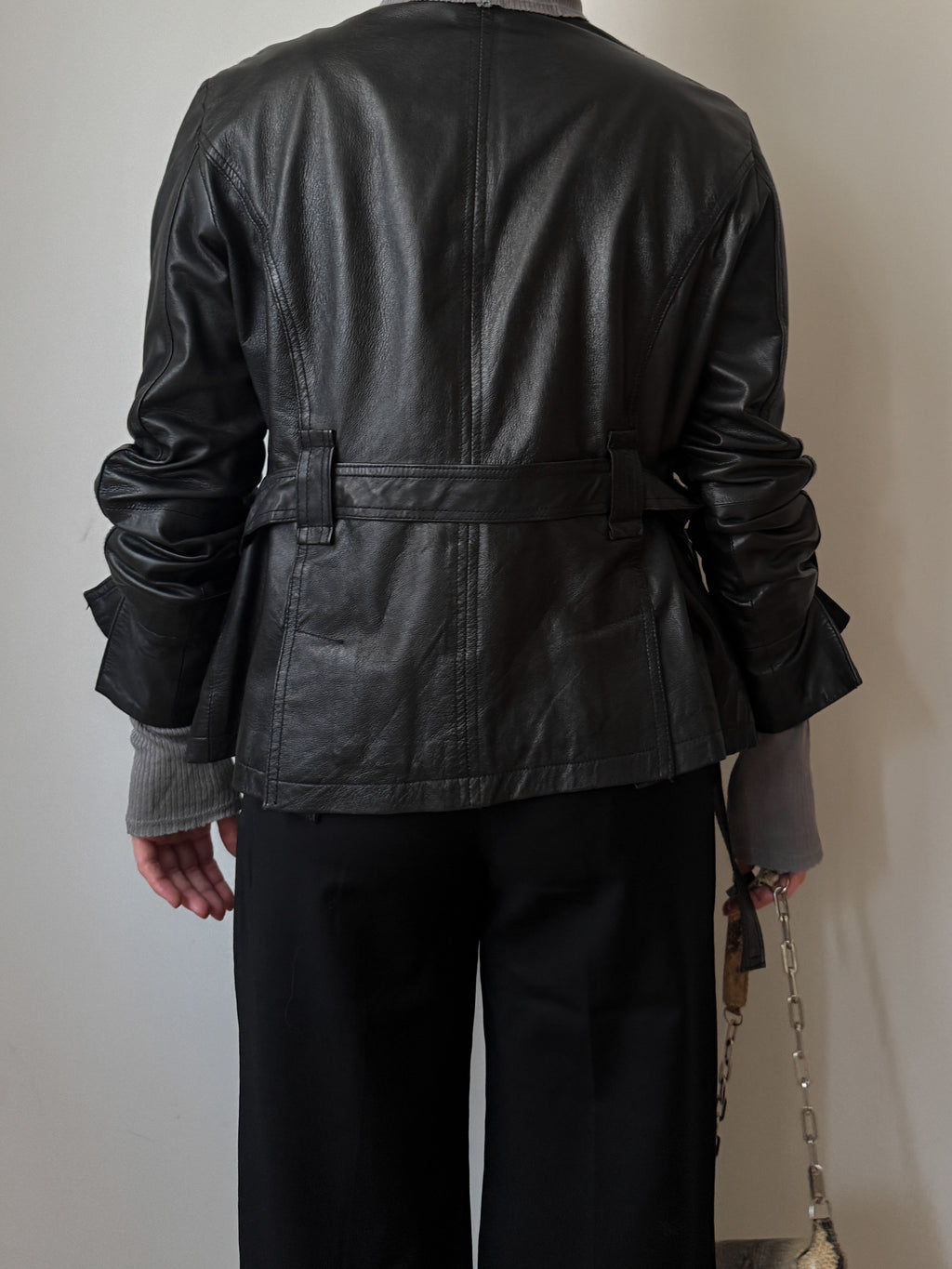 Real leather black jacket