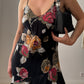 Viscose floral black dress