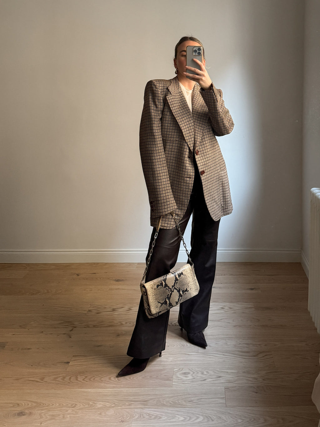 Pure wool jacquard blazer